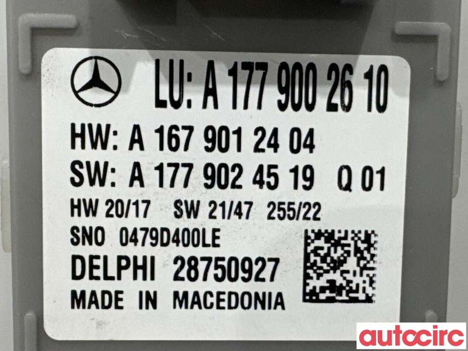Styreenhet diverse til Mercedes EQA 2021-->> (MERCEDES|A1779002610|28750927|A1779008014)
