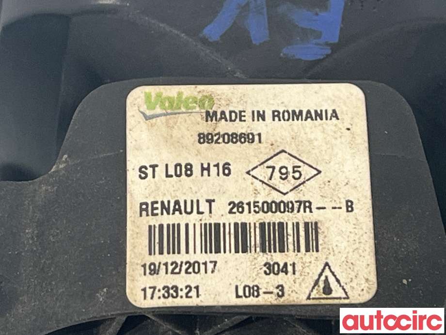 Tåkelykt venstre foran til Renault Kangoo 2008-2021 (Type II)  (RENAULT|261500097R)