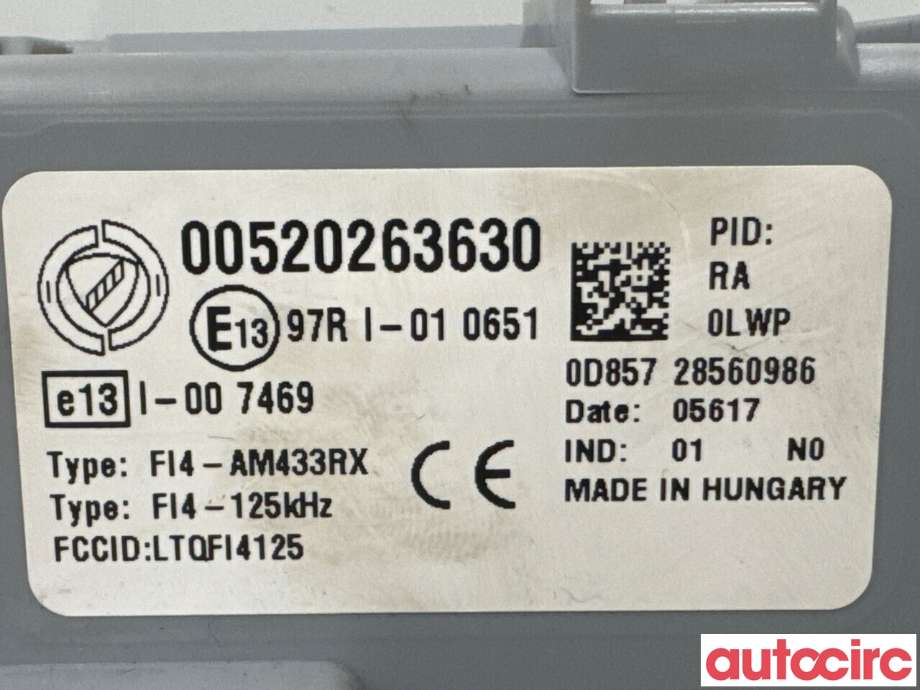 Sikringsboks til Opel Combo D 2012-2018  (OPEL|95524768||00520263630)