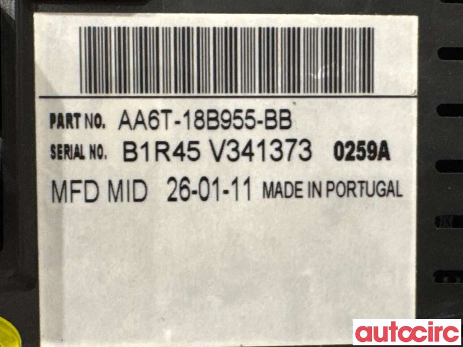 Instrument kjørecomputer til Ford Fiesta 2008-2012 (Type VI, Fase 1)  (FORD|1940788||AA6T-18B955-BB)