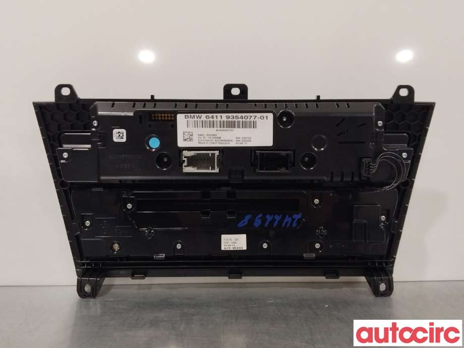 Varmeapparat betjening til BMW X3 2010-2017 (F25) (F25) (BMW|64116825513|64119354077)