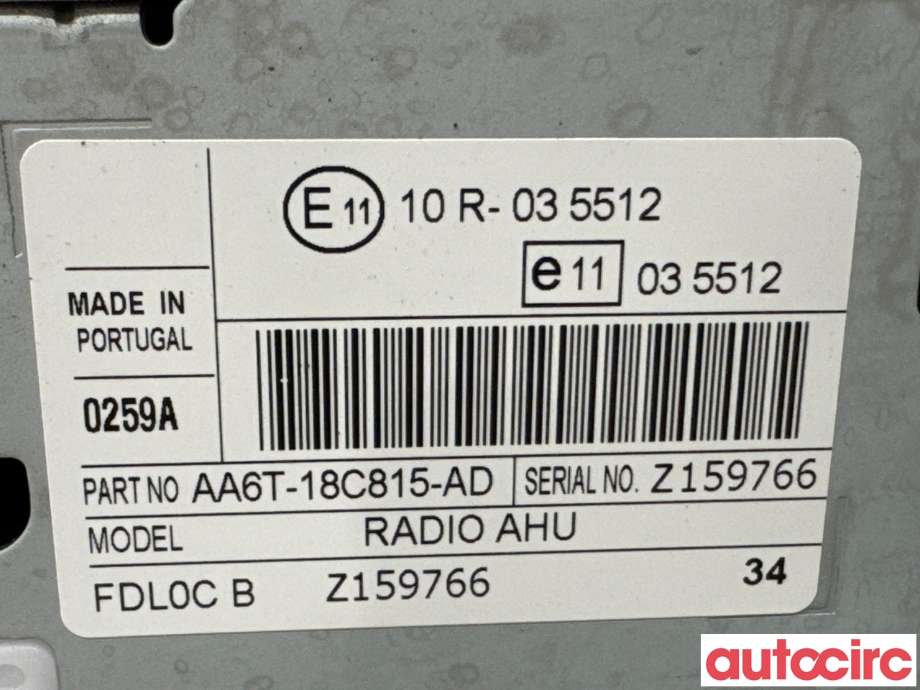 Bilstereo til Ford Fiesta 2008-2012 (Type VI, Fase 1)  (FORD|2044327||AA6T-18C815-AD)
