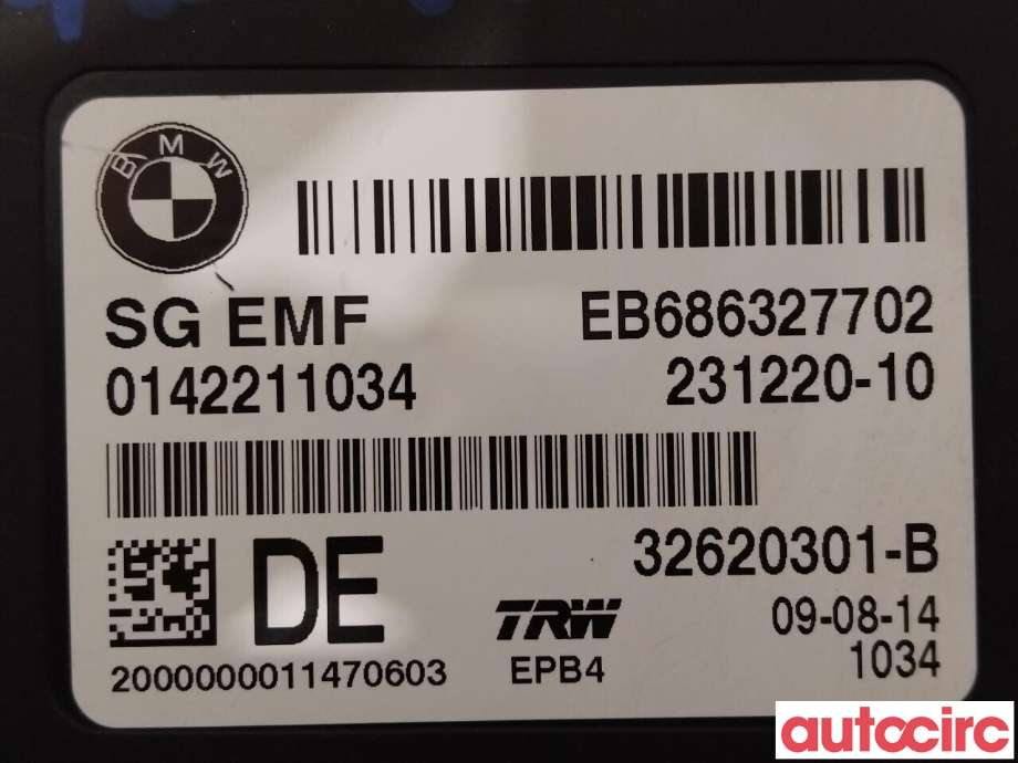 Styreenhet elektrisk parkbrems (EPB - Electric Parking Brake) til BMW X3 2010-2017 (F25) (F25) (BMW|34436887358|32620301-B|6863277)