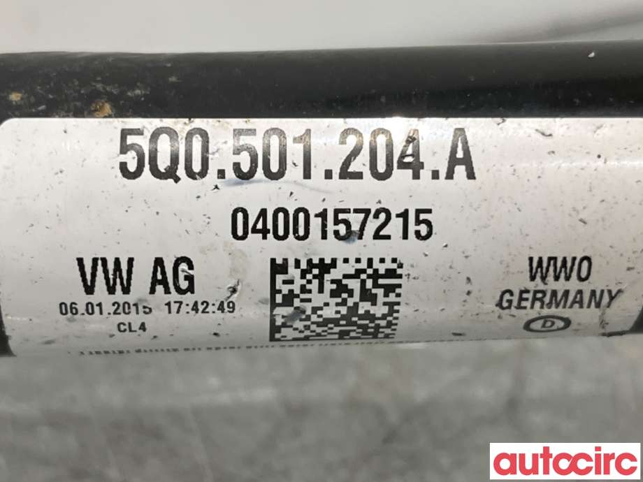 Drivaksel høyre bak til Škoda Octavia 2013-2016 (Type III, Fase 1)  (SKODA|5Q0501204AX||5Q0501204A)