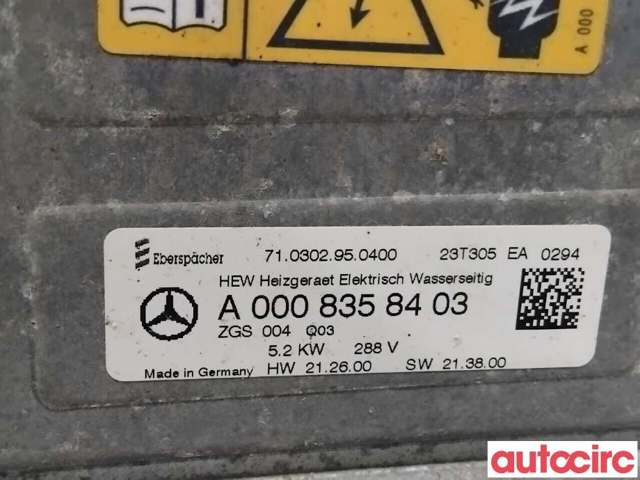 Motorvarmer elektrisk til Mercedes EQA 2021-->>  (MERCEDES|A0008358403|710302950400|A1678354200)