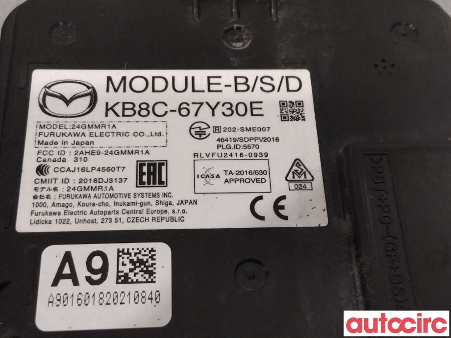 Sensor radar til Mazda CX-5 2017-->> (Type II)  (MAZDA|KB8C67Y30R)
