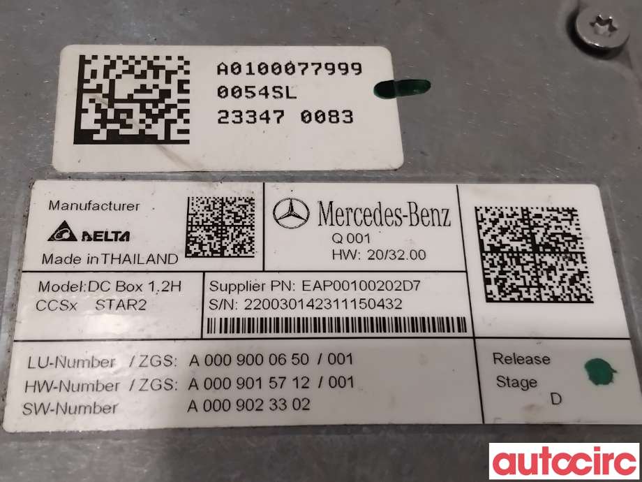 Batterilader (OBC - On Board Charger) til Mercedes EQA 2021-->>  (MERCEDES|A0009000650||A0009008650)