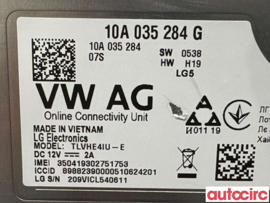 Styreenhet diverse til Audi Q4 e-tron 2021-->>  (AUDI|10A035284G|TLVHE4IU-E)