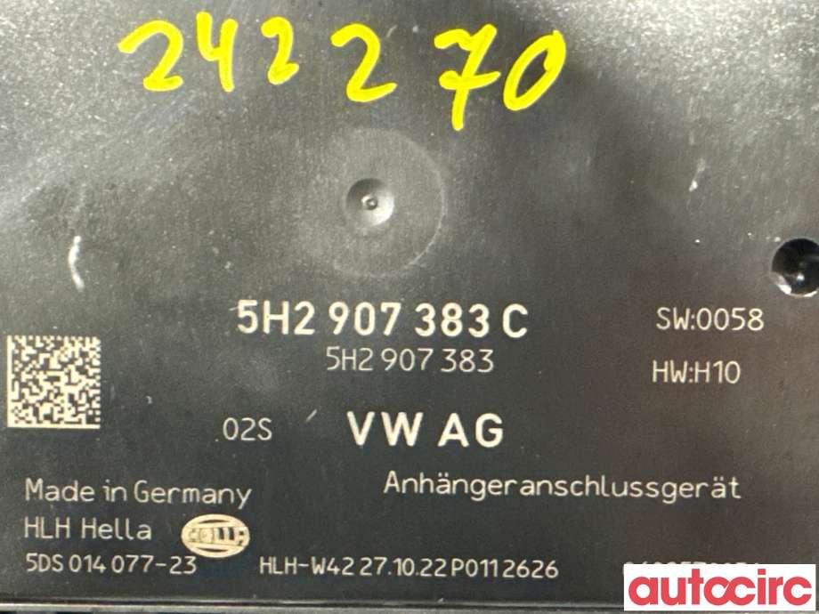 Styreenhet hengerfeste til Audi Q4 e-tron 2021-->>  (AUDI|5H2907383C|5DS014077-23)