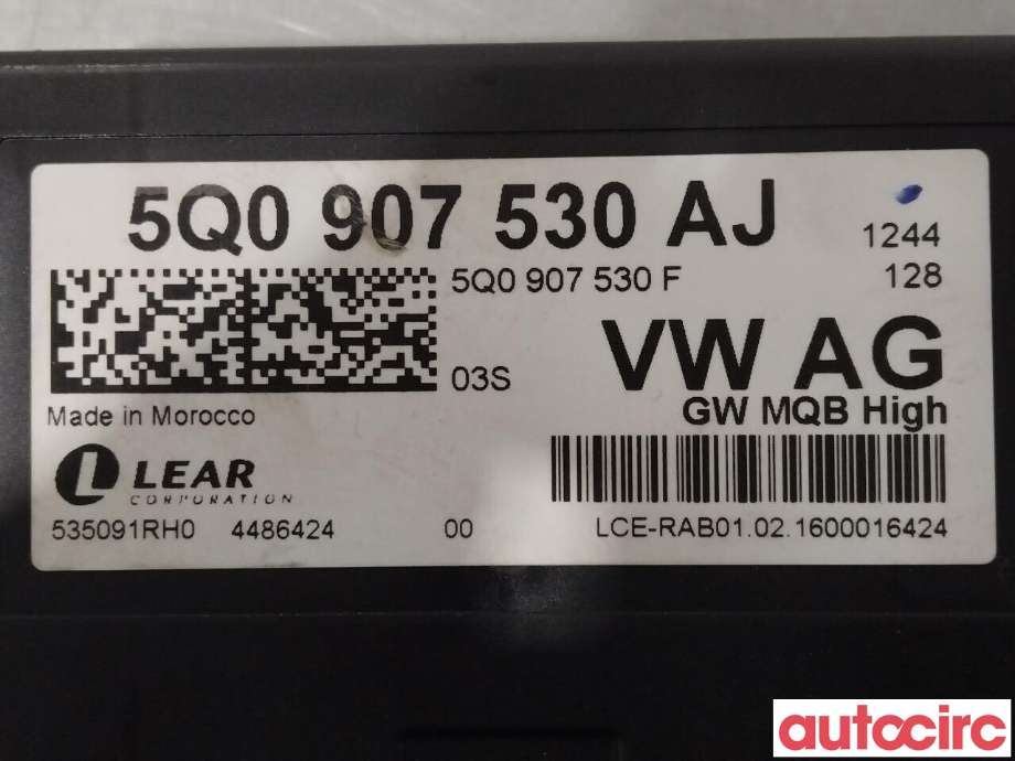 Diverse deler til Škoda Octavia 2013-2016 (Type III, Fase 1)  (SKODA|5Q0907530AJ)