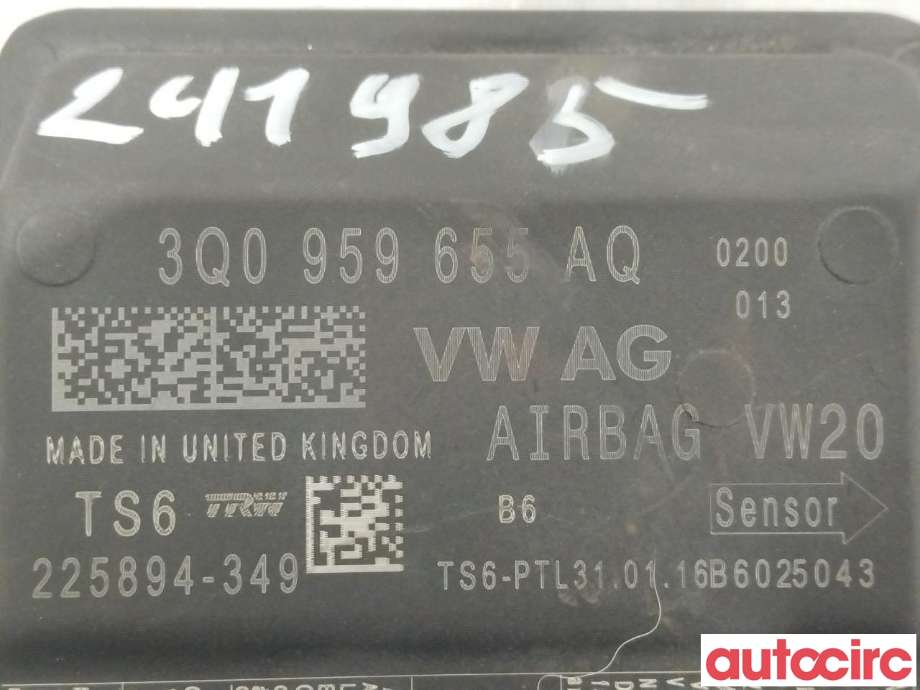 Airbag elektronikk til Škoda Octavia 2013-2016 (Type III, Fase 1)  (SKODA|3Q0959655AQ)