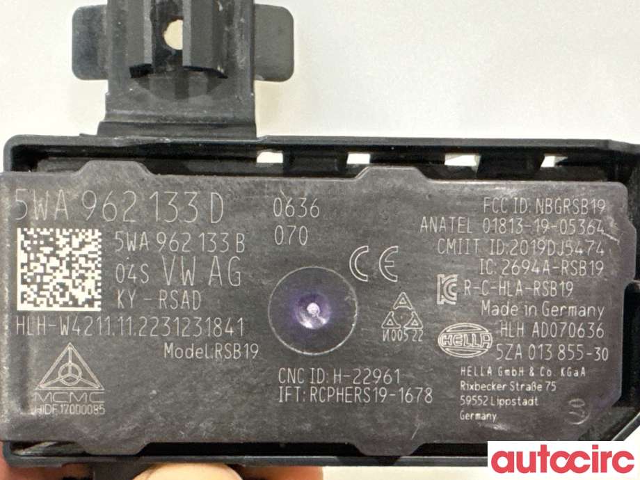 Styreenhet nøkkelfri/keyless til Audi Q4 e-tron 2021-->> (AUDI|5WA962133D|RSB19)