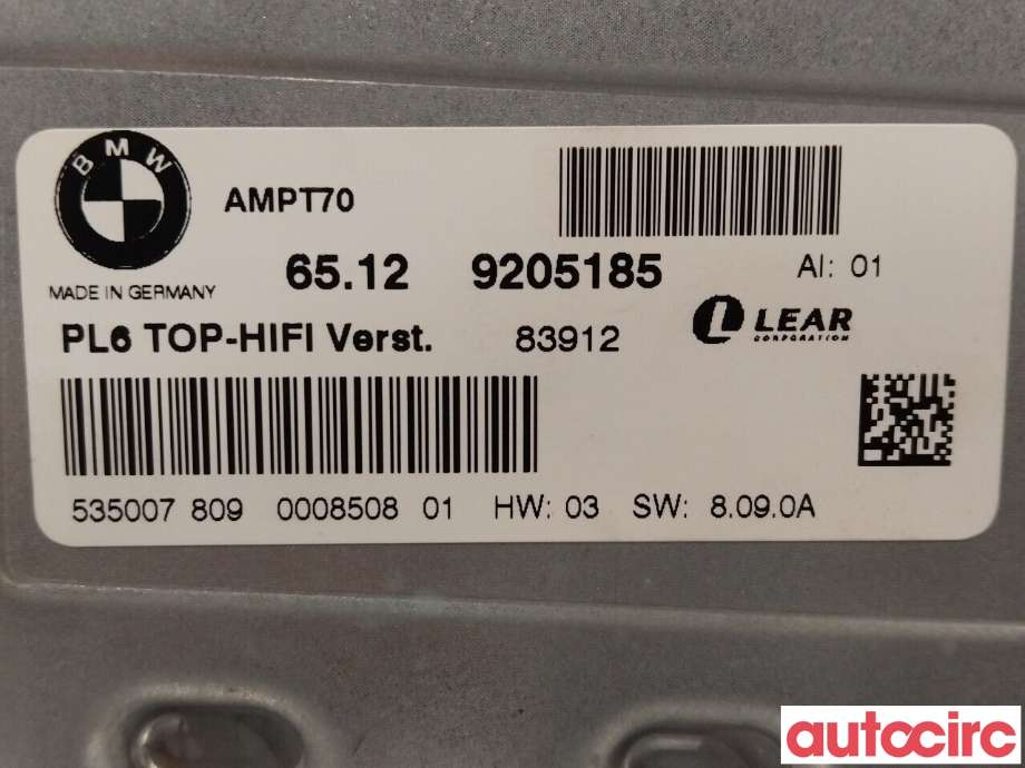 Bilstereo forsterker til BMW X6 2008-2014 (E71/E72) (E71/E72) (BMW|65126834899|65129205185)