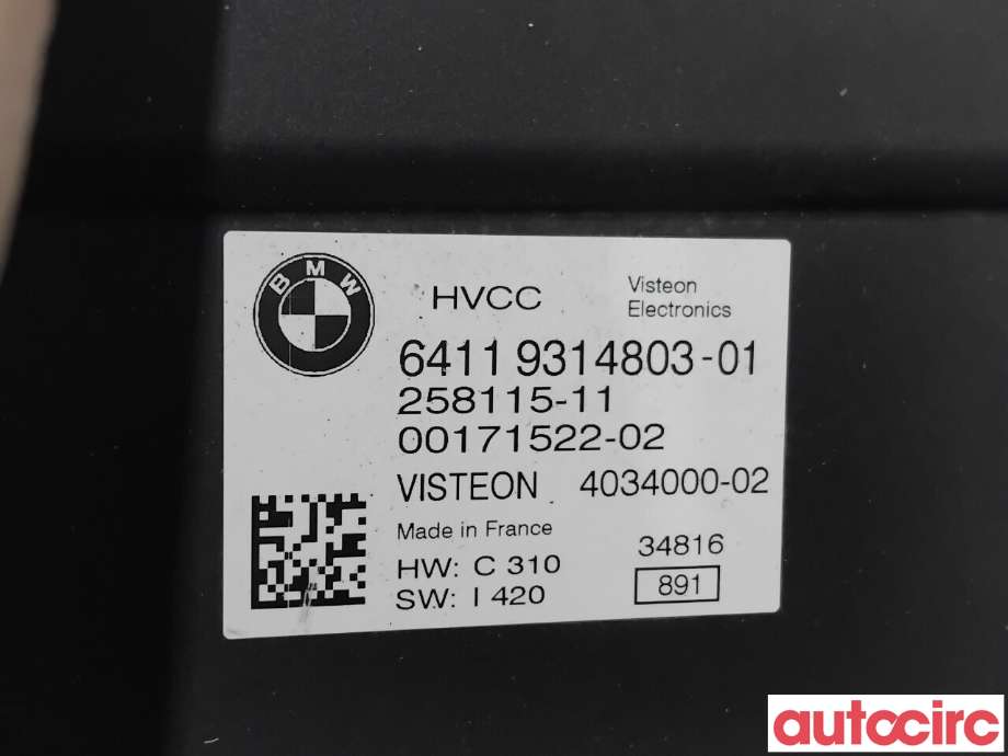 Styreenhet klima/aircondition til BMW i3 2013-2022  (BMW|64119314803|258115-11)