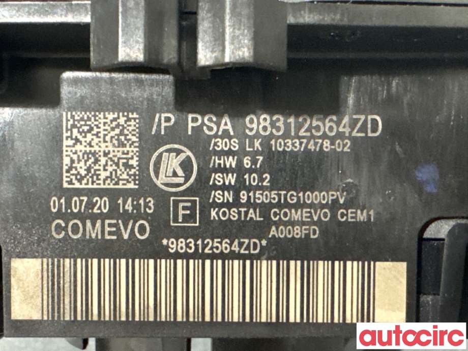 Bryter combi til Peugeot Partner 2019-->> (Type III)  (PEUGEOT|98312564ZD|)