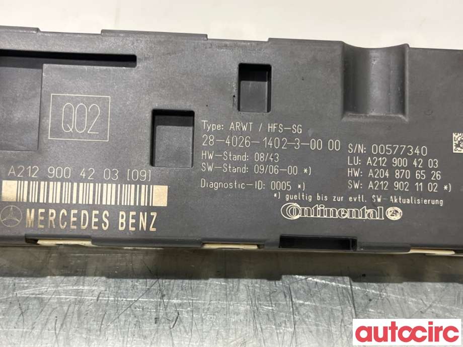 Styreenhet elektrisk bakluke til Mercedes E-Klasse 2009-2013 (Fase 1) (W212) (W212) (MERCEDES|A2129004203|28-4026-1402-3-00)