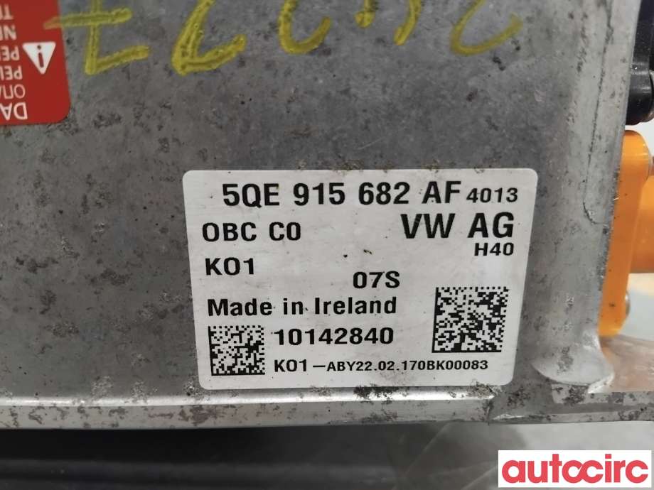 Batterilader (OBC - On Board Charger) til VW e-Golf 2017-2020 (Fase 2)  (VOLKSWAGEN|5QE915682BG|10142840|5QE915682AF)