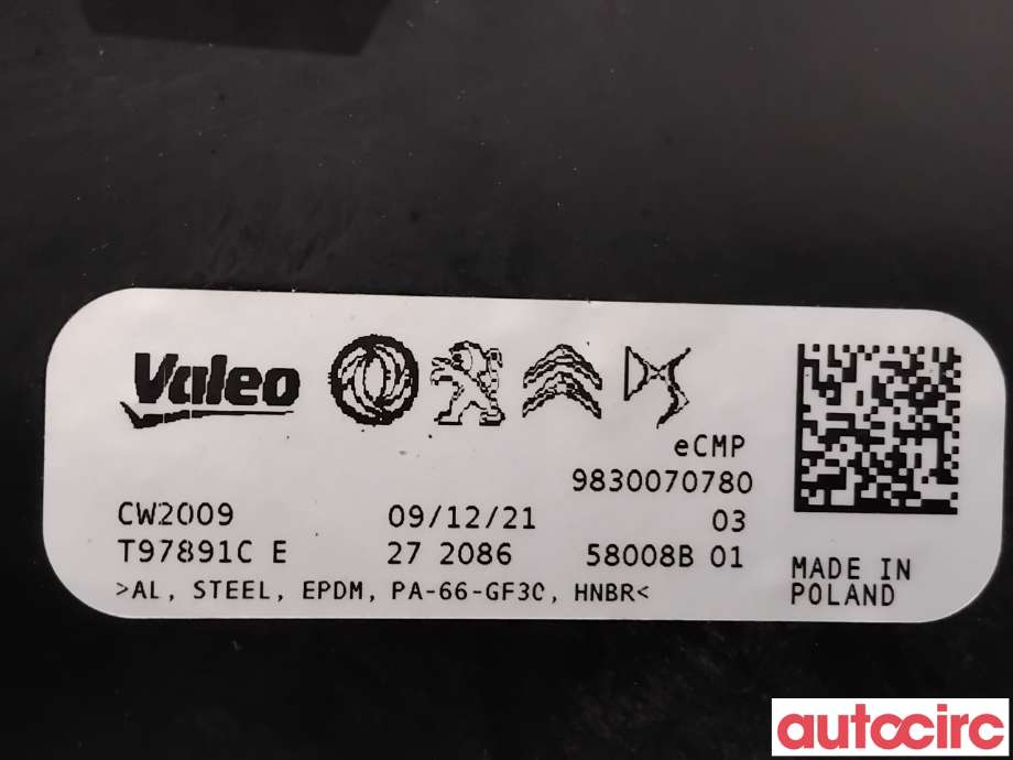 Kullfilter (boks) til Citroën C4, Spacetourer 2019-->> (CITROEN|9830070780|T97891CE)