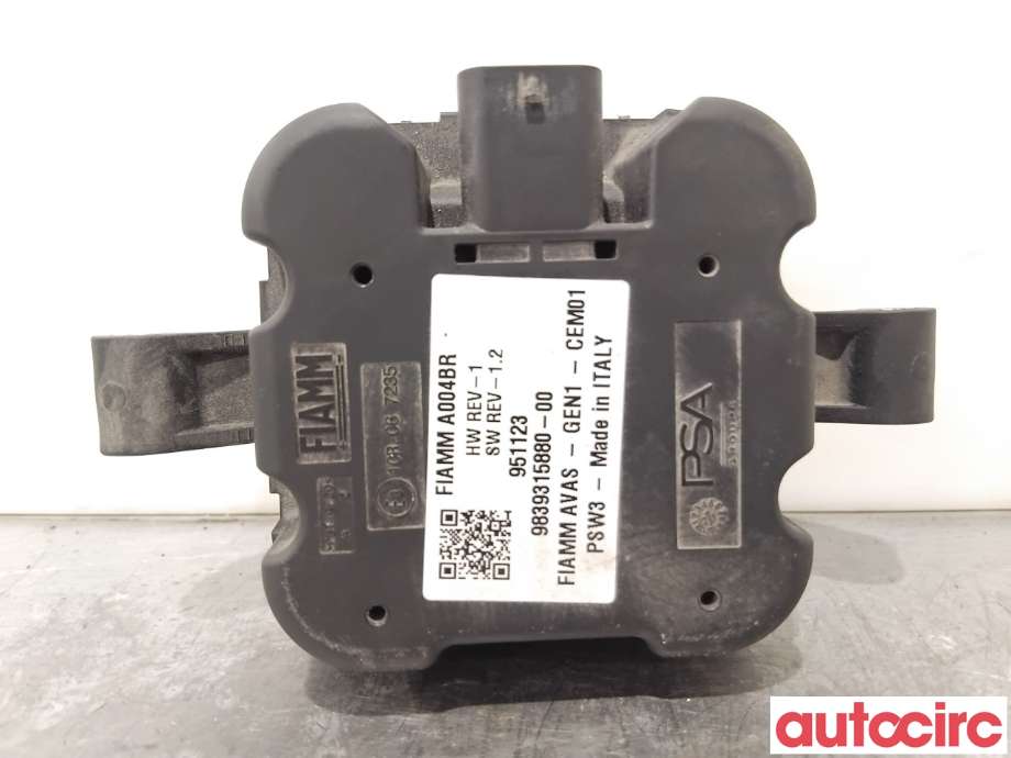 Høyttaler motorlyd, AVAS (Acoustic Vehicle Alerting System) til Citroën C4, Spacetourer 2019-->>  (CITROEN|9839315880|)