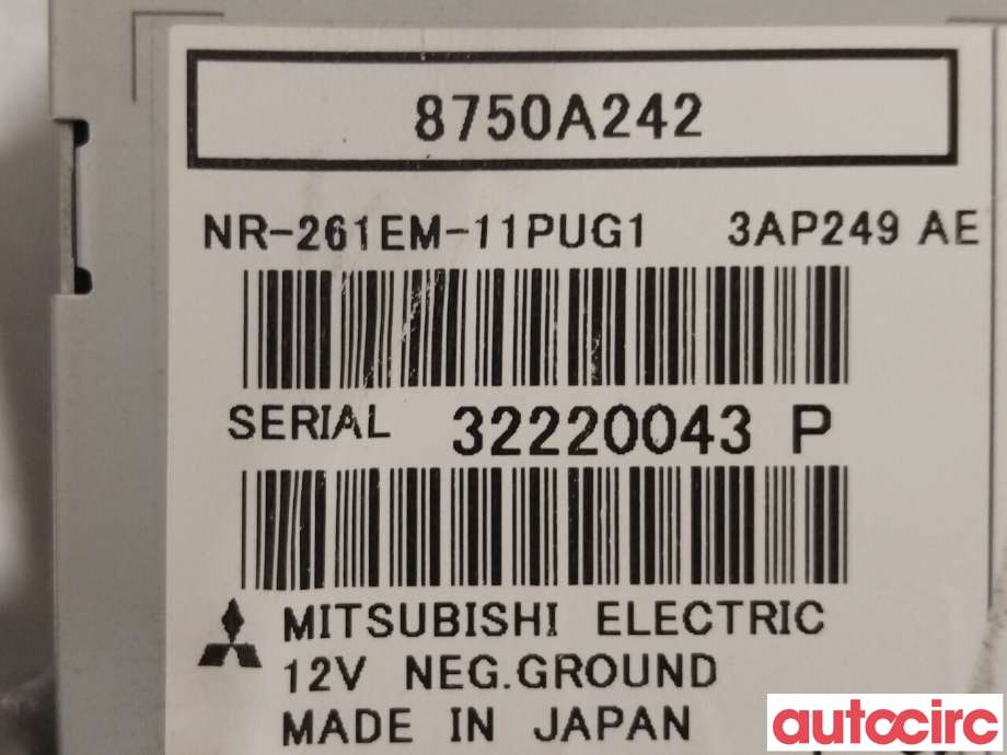 Multimedia display (MCU - Media Controller Unit) til Peugeot 4008 2012-2017  (PEUGEOT|1608124380|8750A242)