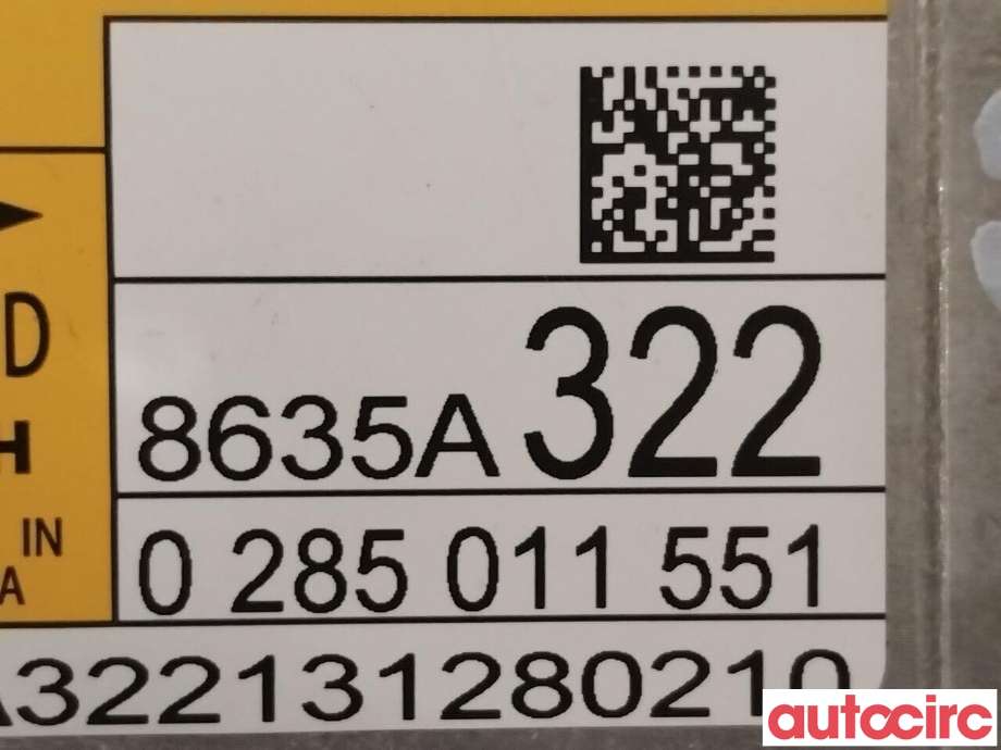Airbag elektronikk til Peugeot 4008 2012-2017  (PEUGEOT|1611316280|8635A322)