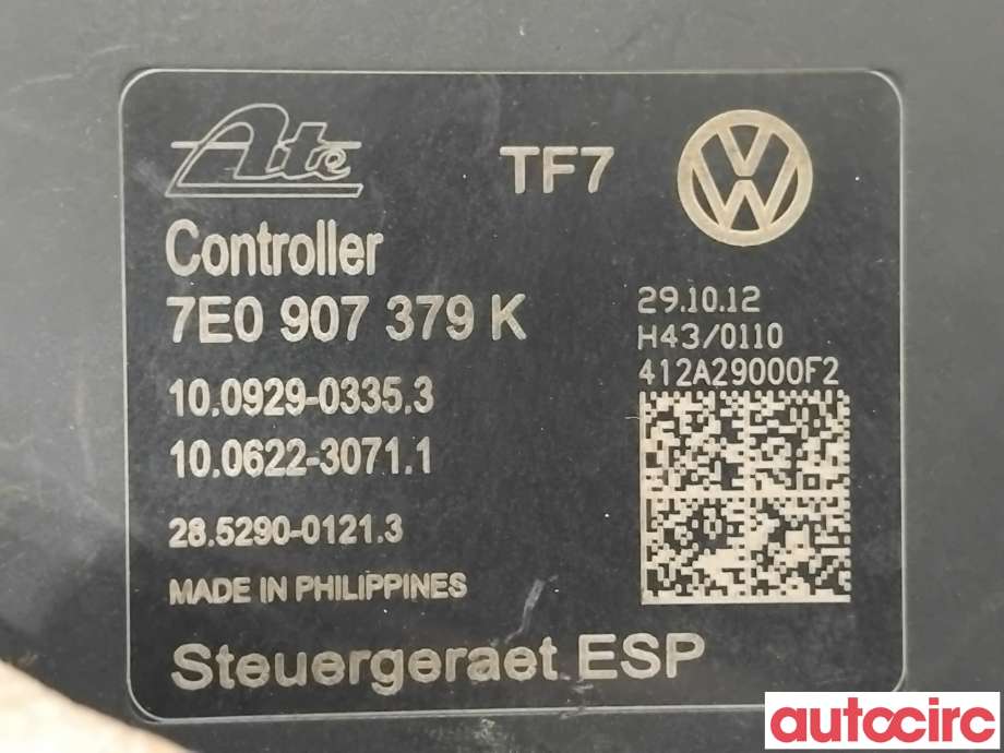 ABS sentral til VW Transporter / Caravelle 2009-2015 (Fase 2) (T5) (T5) (VOLKSWAGEN|7E0614517H|100929-03353)