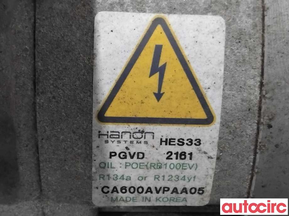 Aircondition kompressor til Hyundai Ioniq Electric 2019-->> (Fase 2)  (HYUNDAI|97701G7200|CA600AVPAA05|)