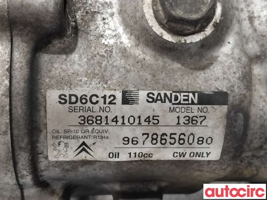 Aircondition kompressor til Peugeot 508 2011-2014 (Type I, Fase 1)  (PEUGEOT|648709|SD6C121367|1671553680)