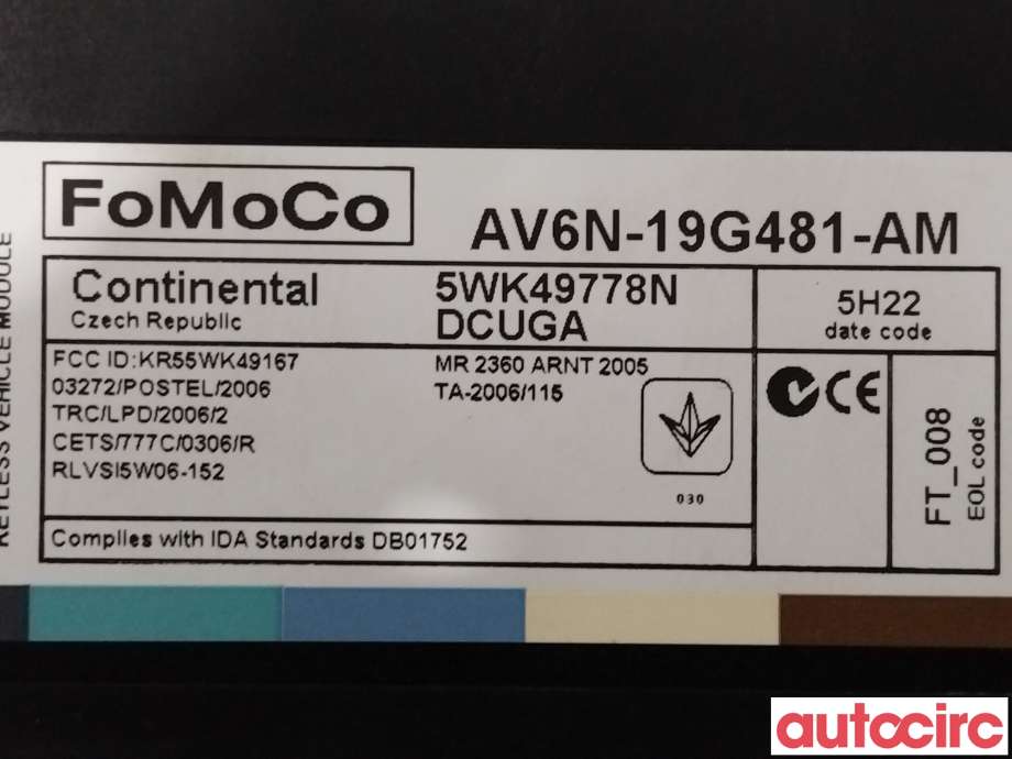 Styreenhet nøkkelfri/keyless til Ford Kuga 2013-2019 (FORD|1829420|AV6N-19G481-AM)