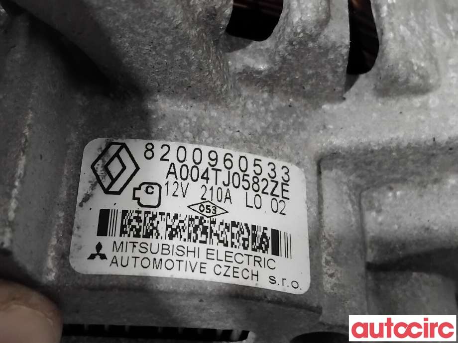 Dynamo til Renault Megane 2009-2016 Type III  (RENAULT|231000306R|A004TJ0582ZE|8200960533)