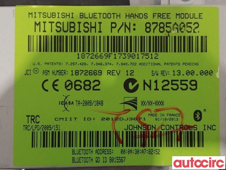 Styreenhet bluetooth til Peugeot 4008 2012-2017  (PEUGEOT|8785A052)