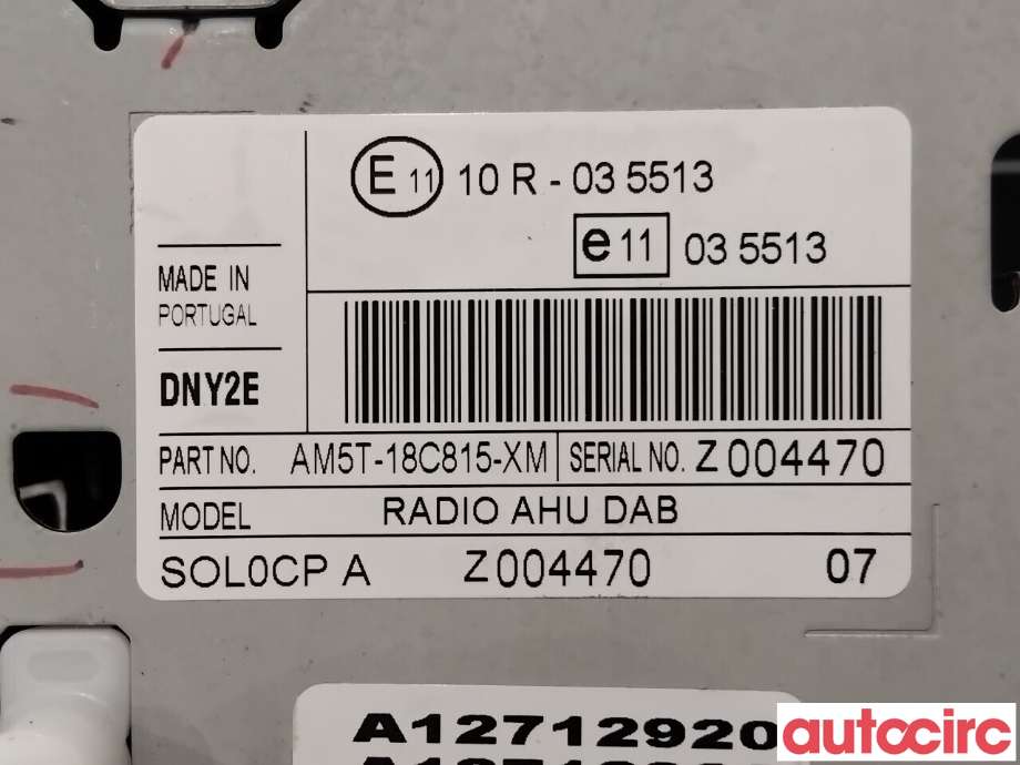 Bilstereo navigasjon til Ford Fiesta 2013-2017 (Type VI, Fase 2) (FORD|2277282||AM5T-18C815-XM)