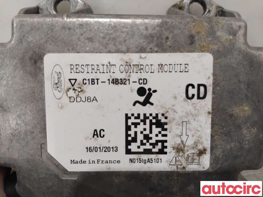 Airbag elektronikk til Ford Fiesta 2013-2017 (Type VI, Fase 2)  (FORD|1879646||C1BT-14B321-CD)