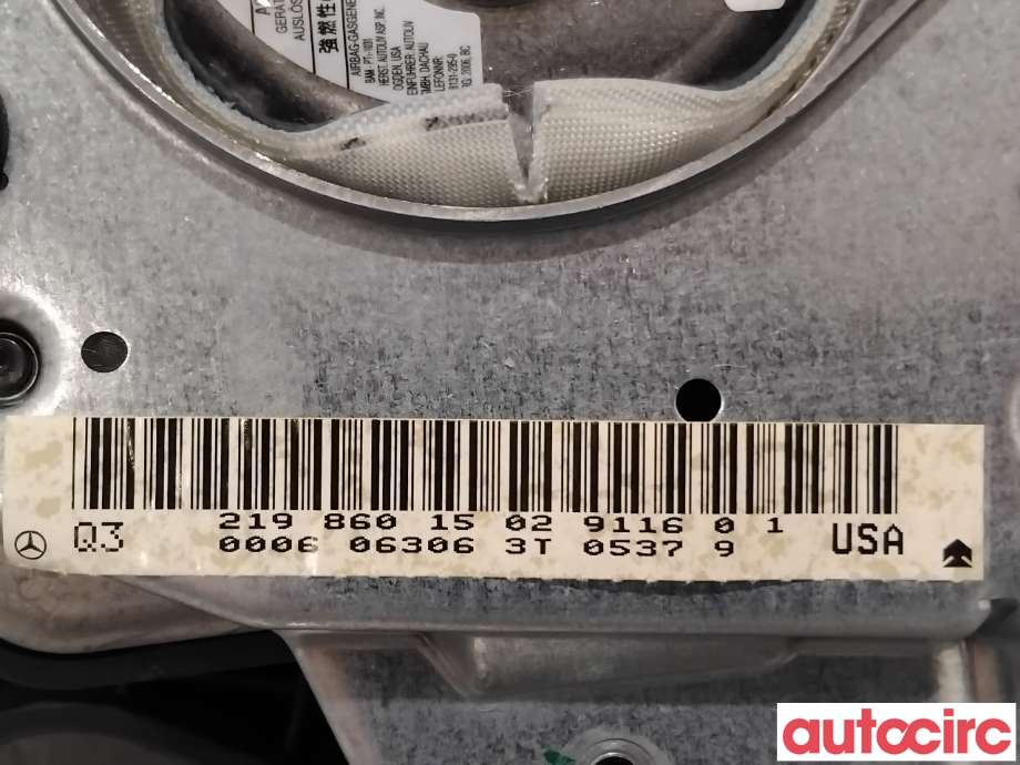 Airbag rattpute til Mercedes E-Klasse 2006-2009 (Fase 2) (W211) (W211) (MERCEDES|A2198601502|306099399162-AB|2198601502)