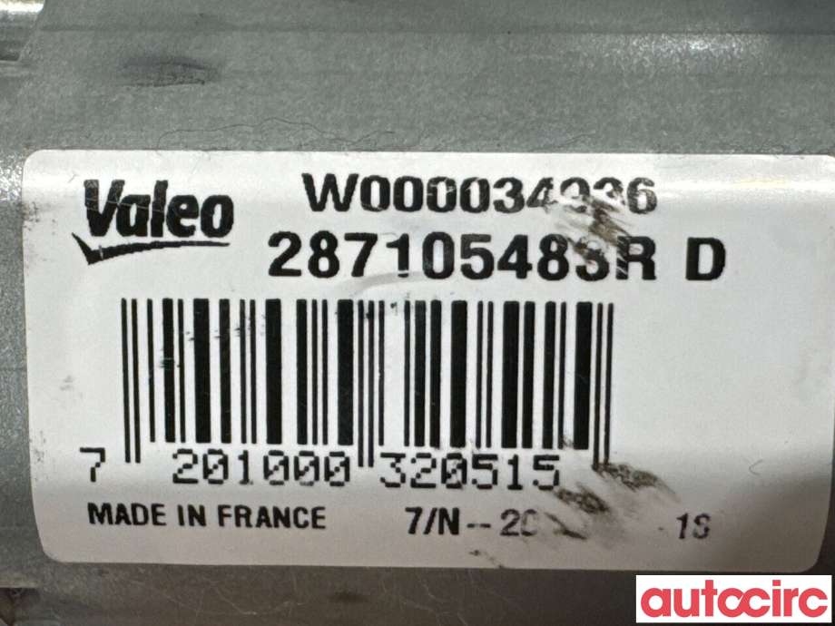 Viskermotor bakrute til Renault Zoe 2013-2019 (Fase 1)  (RENAULT|287105483R|W000034936)
