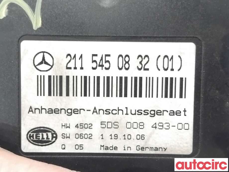 Styreenhet hengerfeste til Mercedes E-Klasse 2006-2009 (Fase 2) (W211) (W211) (MERCEDES|A2115455132|5DS008493-00|2115450832)