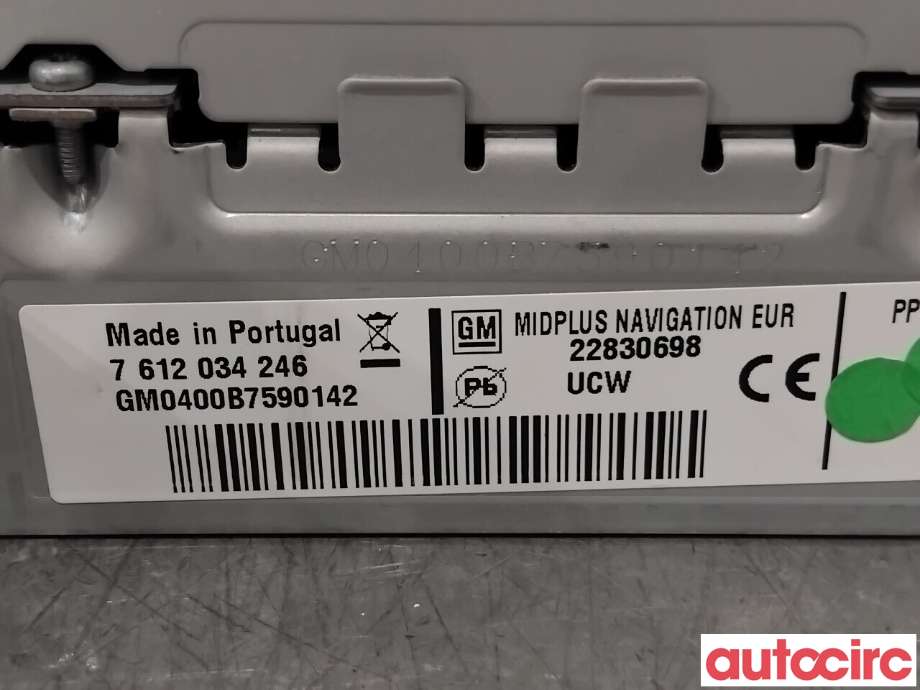 Bilstereo navigasjon til Opel Insignia A 2009-2014  (OPEL|22883321|7612034246|23127750)