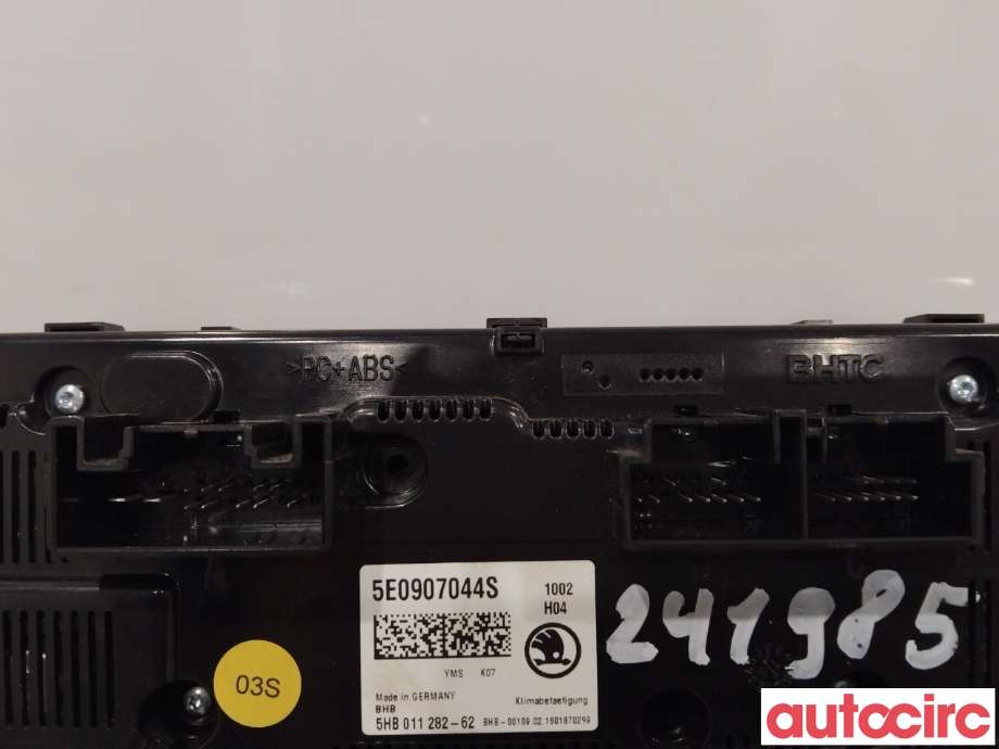 Varmeapparat betjening til Škoda Octavia 2013-2016 (Type III, Fase 1)  (SKODA|5E0907044S|)