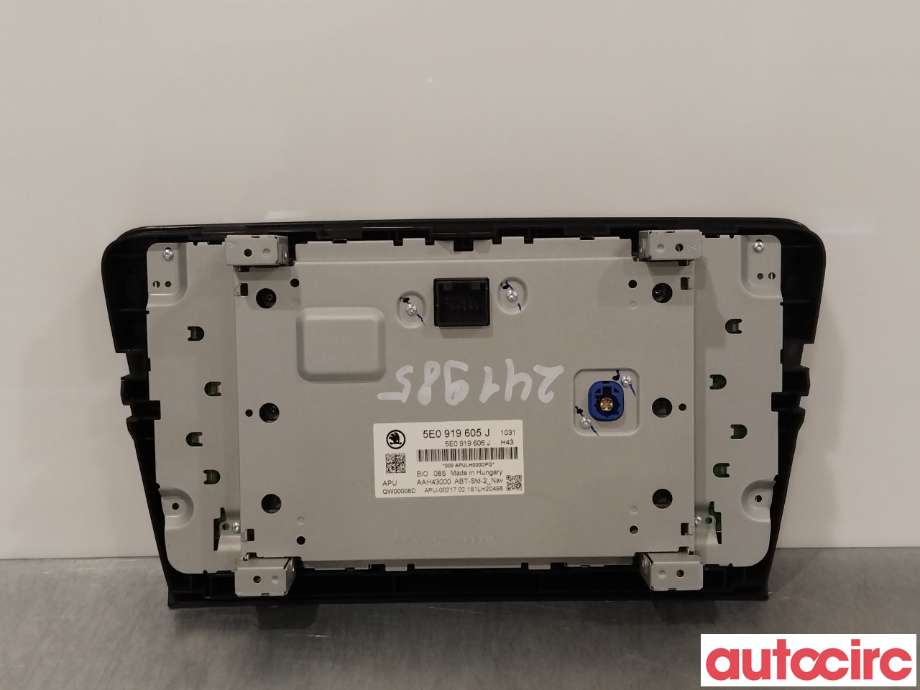 Multimedia display (MCU - Media Controller Unit) til Škoda Octavia 2013-2016 (Type III, Fase 1)  (SKODA|5E0919605J|QW00008D)