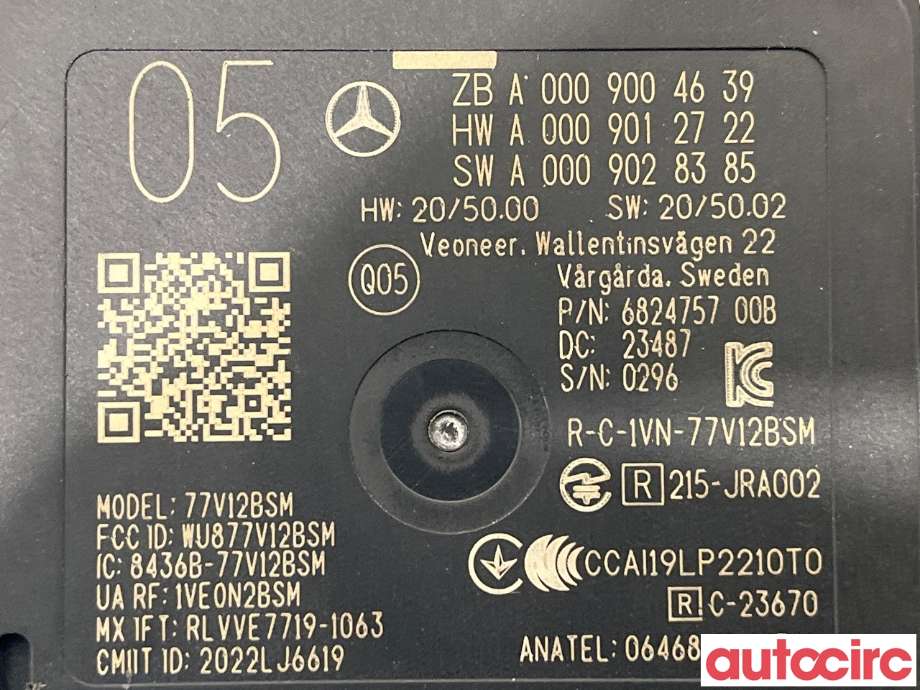 Sensor radar til Mercedes EQA 2021-->> (MERCEDES|A0009004639)