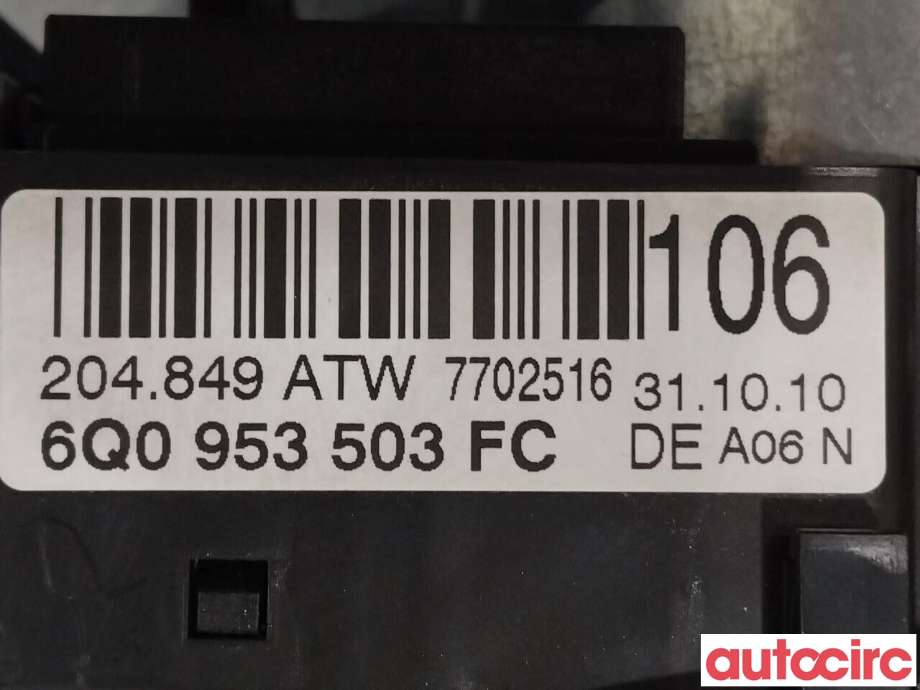 Bryter combi til VW Transporter / Caravelle 2009-2015 (Fase 2) (T5) (T5) (VOLKSWAGEN|6Q0953513AQ|6Q0953503FC)