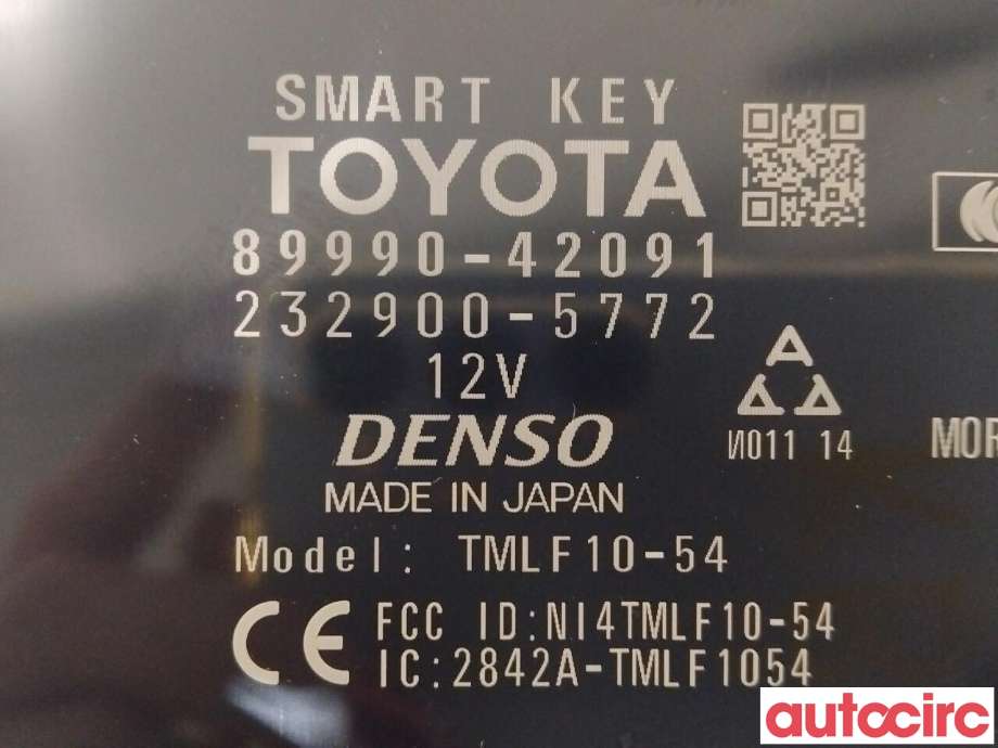 Styreenhet nøkkelfri/keyless til Toyota RAV4 2016-2019 (Type IV, Fase 2)  (TOYOTA|8999042091)