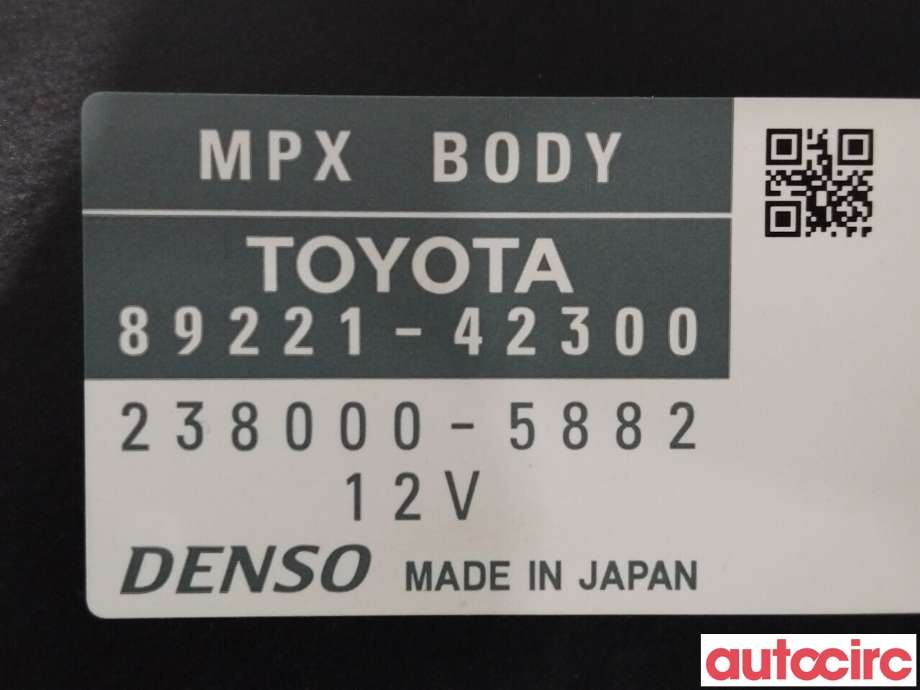 Styreenhet comfort (BCM) til Toyota RAV4 2016-2019 (Type IV, Fase 2)  (TOYOTA|892204AD70|89221-42300)