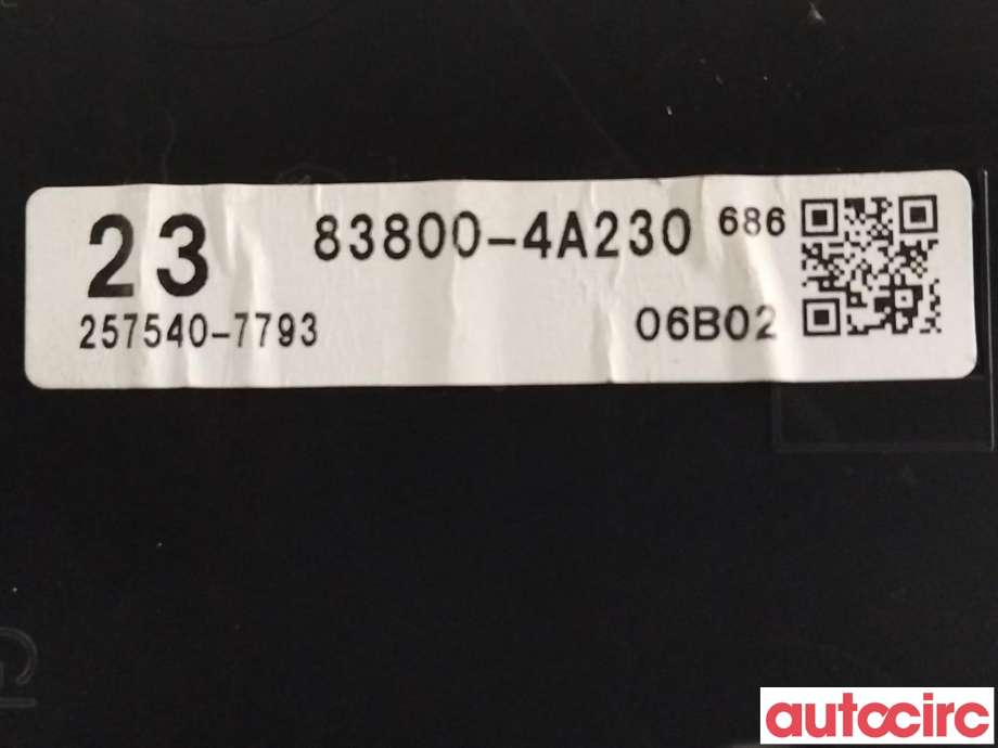 Instrumentpanel til Toyota RAV4 2016-2019 (Type IV, Fase 2)  (TOYOTA|838004A230)
