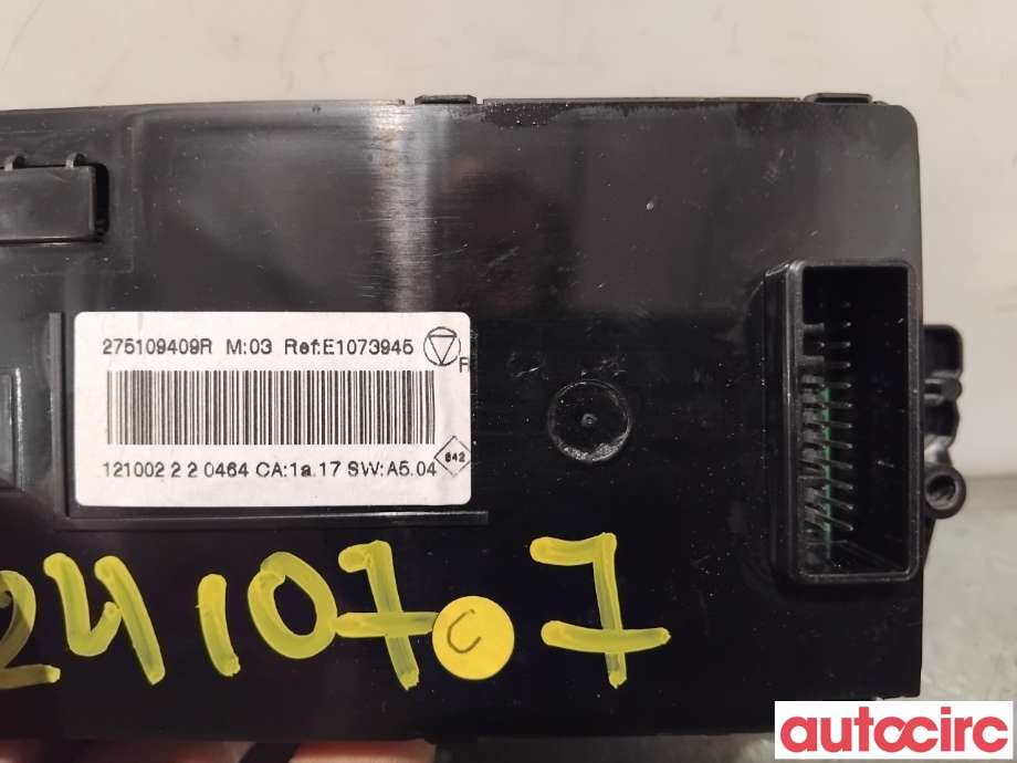 Varmeapparat betjening til Renault Scenic 2009-2016 (Type III)  (RENAULT|275109409R|)