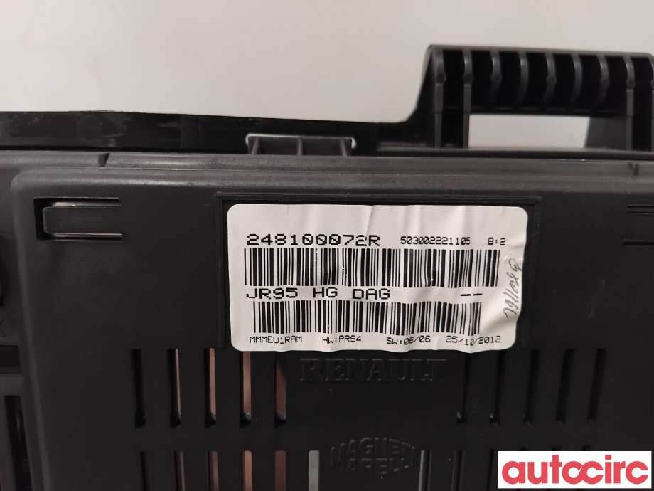 Instrumentpanel til Renault Scenic 2009-2016 (Type III)  (RENAULT|248100072R|)