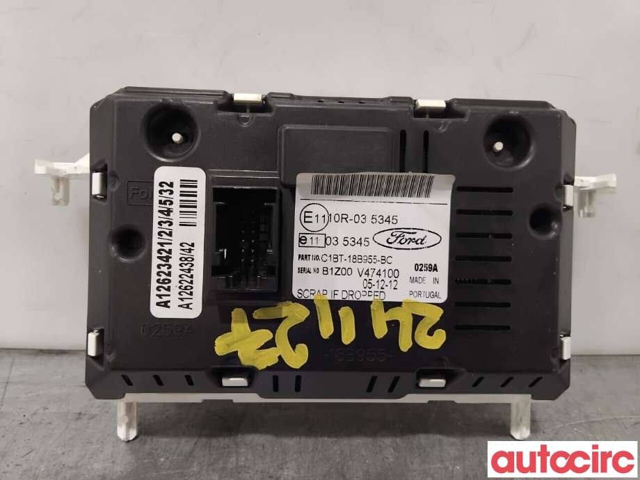 Multimedia display (MCU - Media Controller Unit) til Ford Fiesta 2013-2017 (Type VI, Fase 2)  (FORD|2017880||C1BT-18B955-BC)