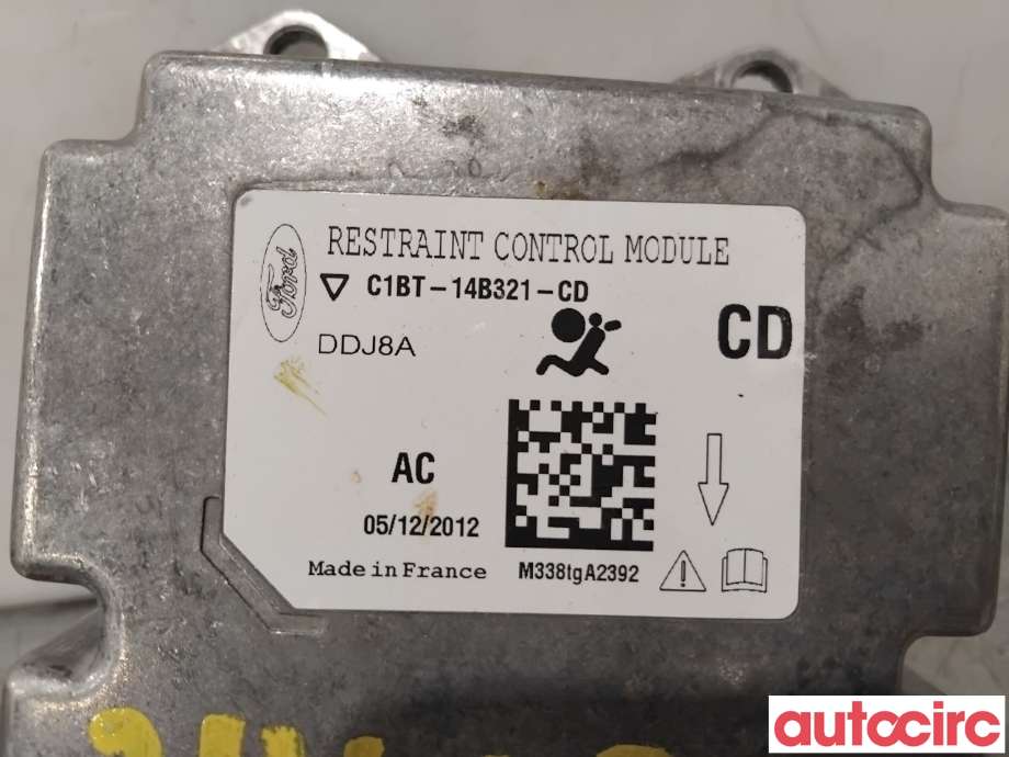 Airbag elektronikk til Ford Fiesta 2013-2017 (Type VI, Fase 2)  (FORD|1879646||C1BT-14B321-CD)