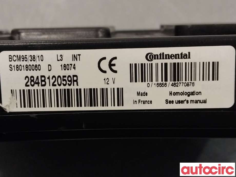 Styreenhet comfort (BCM) til Renault Zoe 2013-2019 (Fase 1)  (RENAULT|284B12041R|284B12059R)