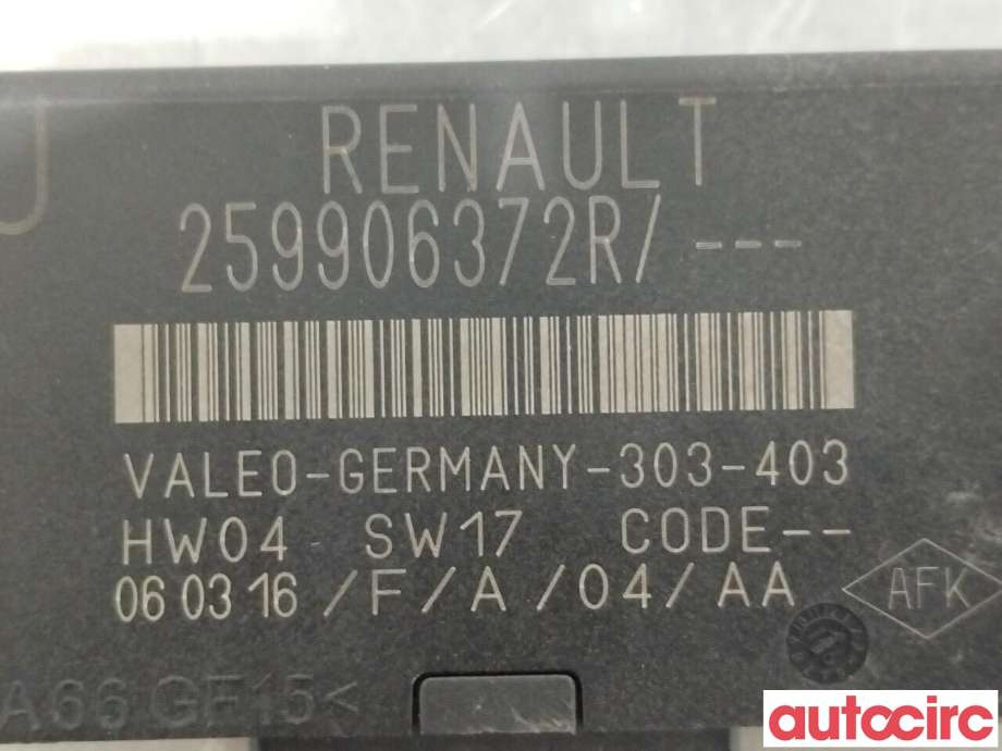 Styreenhet parkering til Renault Zoe 2013-2019 (Fase 1)  (RENAULT|259906372R)
